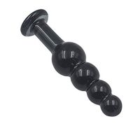 CQ Icicle Black 4 Pull Beads Adult Waterproof Fun Mǎsturbation Massage Stick T-Shirt