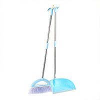 Sweeper and Dustpan Combined Floor Wiper, Broom + Dustpan Blue