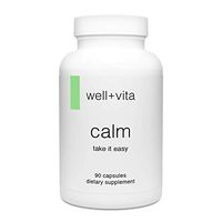 Well+Vita Calm - Natural Supplement for Relaxation, Stress Relief, Sleep, and Daytime Zen (90 Veggie Capsules)