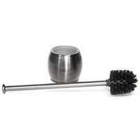 ToiletTree Products Modern Deluxe Freestanding Stainless Steel Toilet Brush (Gun Metal, Toilet Brush 6.5” x 6.5” x 18.5”)