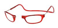 CliC Original Adjustable Front Magnetic Connect Reading Glasses; Red