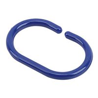 Grandiy Plastic Rings Hook Hanger Clear Premium Shower Rings Gliding Loop,Blue