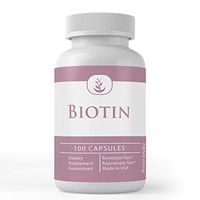 Biotin (100 Capsules, 785,000 mcg Serving) by Pure Organic Ingredients, for Healthier Skin, Hair & Nails, Non-GMO*