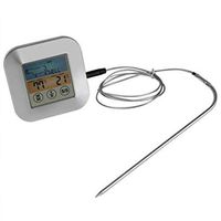 MSNDD Touchscreen Digital Food Meat Thermometer Timer Alert for Kitchen Cooking BBQ Grill