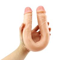 ZZXY Women Underwear 15.15 inch Double Sided Big Toy Real Feel Soft Flexible Double Head Massage -Vibrant Toy SZCFSEXXYG01 (Color : Flesh)