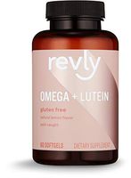 Amazon Brand - Revly Omega + Lutein with Natural Lemon Flavor, Wild-Caught Fish Oil, EPA, DHA Omega 3-Fatty Acids - 60 Softgels, 1047 mg Omega 3s per Serving (2 Softgels), Satisfaction Guaranteed