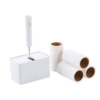 Clothing Sticky hair roller Sticky Hair, Tear-off Dust Roller Brush Clothes Sofa Tabletop Sticky Roller (60 Sheets Per Roll) Sticky paper (color : 1 handle+4 replacement core)