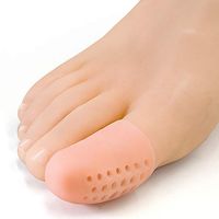 Welnove Big Toe Caps Toe Protectors Breathable Toe Sleeves for Corns, Blisters, Missing or Ingrown Toenails Pack of 10 (Beige)