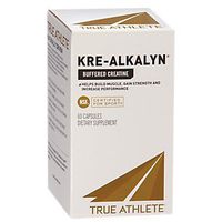 True Athlete Kre Alkalyn 1,500mg Helps Build Muscle, Gain Strength Increase Performance, Buffered Creatine NSF Certified for Sport (60 Capsules)
