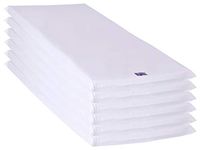 ROLLEE POLLEE Super Soft Microfiber Mat Sheets for Preschool or Daycare, Standard Size 24" x 48" x 2", White (6-Pack)