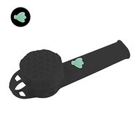Unbreakable Honey Silicone Straw Pipe with lids and Glass Screen Bowl (Black Noctilucent)