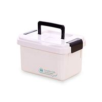 JD Home Lockable Medication Box Organizer Small Medicine Lock Box with Compartments Childproof Prescription Storage Box