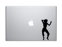 Dancer Silhouette #3 - Jumping Girl Club Dance Crew Hip - 5" Black Vinyl Decal Sticker Car Macbook Laptop