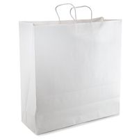 White Jumbo Paper Bags with Handle 18 x 7 x 19-200 Bags