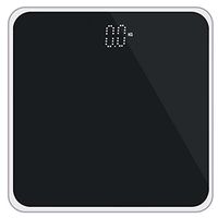 Hohaski Digital Body Weight Bathroom Scale with Step-On Technology| Solid Color Tempered Glass Scales| 400lbs (Black)