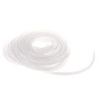 White 6mm 1/4" OD 33 Ft PE Desktop PC Manage Cord Spiral Cable Wire Tube Wrap