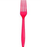 Creative Converting 011347B Candy Pink Cutlery (Prem) Bulk Forks (12pks Case)