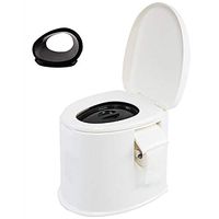 XIHAA Mobile Toilet Anti-Skid Pregnant Women Toilet Elderly Portable Patient Adult Commode,Elderly Pregnant Women Mobile Adult Household Portable Commode,WhiteB