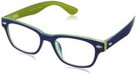 Peepers by PeeperSpecs unisex-adult Bellissima Rectangular Reading Glasses, Navy/Green, 45 mm, +1.50