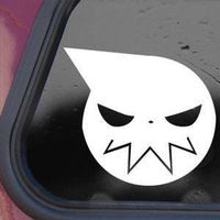 So Cool - Soul Eater Anime Decal - Vinyl 4" wide (Color: WHITE) decal laptop tablet skateboard car windows stickers