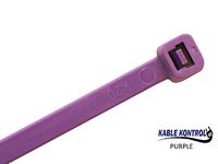 11" Color Cable Ties, 50 lb. Test, (100 Pack - All One Color) (Purple)