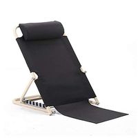 DCCYZ-YJ Folding Bed Wedge Pillow Carrying from Surgery Lazy Bed Back Chair Reading or Relaxing Suppor Backrest-Reclining Support Wedge (Black)