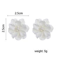 Jewelry Women Girl Big White Flower Simulated Pearl Camellia Stud Earrings Best Jewerly Accessories Fashion Stylish Womens Cheap Designer Novelty Pendant Prom