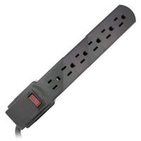 GOOD CHOICE Outlet Safety Surge Protector Angle Plug AC Wall Power Strip Black UL 1 FT 6