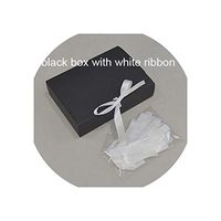 10Pcs Large Gift Box Packaging with Logo White Black Kraft Paper Box with Ribbon Big Gift Box Large Candy Boxes,Black,10X10X5Cm