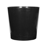 Full Depth Round Cylinder Pot, Black, 12-Inch