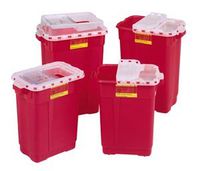 COLLECTOR XL 9 GAL REDCLEAR HINGED TOP 8/CS BD EXTRA LARGE SHARPS COLLECTORS