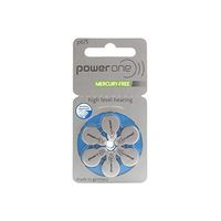 60 Powerone Hearing Aid Batteries No Mercury Size: 675