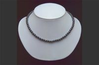 Magnetic Necklace Black Beaded Natual Hematite