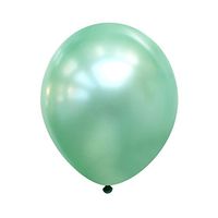 100pcs Solid Metallic Latex Balloons 12-Inch 65 Yards Crimped Curling by (Mint Green, PACK OF 100)