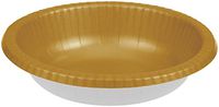 Creative Converting 173276 PAPER BOWLS 20 OZ, Glittering Gold