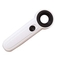 40X Illuminated Mini Handheld Magnifying Glass with 2 LED Light HD Optical Lens Mini Portable Comfort ABS Grip Applicable for Old Man Book Reading, Jewelry Identification, Magazine, Watches, DIY Craft