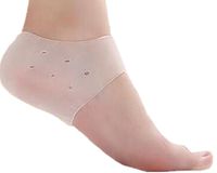 Plantar Fasciitis Treatment, Foot Inserts Heel Protectors 2 Pairs, Silicone Gel Heel Cups for Achilles Tendonitis Tendon, Spurs, Fascia Support, Sore Feet, Bruised Foot Cracked Heels (White)