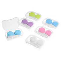 CM 6 Set Portable Travel Contact Lenses Case Kit with Tweezers and Suction Stick Set for Lens Inserter Remover