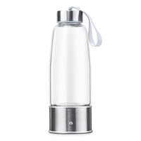 LOVEPET Portable 3 Minute Hydrogen-Rich Water Bottle Rechargeable High Concentration Hydrogen Generator Glass Bottle Anti-Aging Anti-Oxidation Alkaline Water Generator, 430ml