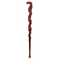 Yadianna Cozy Elderly Crutches Solid Wood Carving Walking Stick Wooden Non-Slip Cane Non-Slip Walking Stick with Hospital