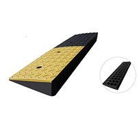 Rubber Car Curb Ramps Stair Step Uphill Pad, Wear-resistant Rubber Triangle Pad, Portable Car Confident Car Tire Protection Ramp Factory Vehicle Ramp (size: 97.5 24 7cm) Threshold Ramp Kit Set for