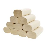 YKJURLY Toilet Paper 10 Roll 4 Layers Thickened Natural Bamboo Pulp Roll Household Coreless Toilet Tissue
