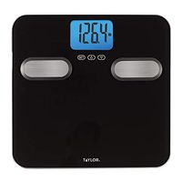 Taylor Precision Products Body Composition 400lb Bathroom Scale Black with Stainless Steel Accents