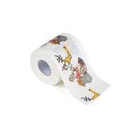 RDTIAN Paper Christmas Pattern Roll Paper Print Interesting Toilet Paper Table Kitchen Paper for Home Office Hotel