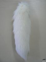 Genuine Arctic White Fox Tail Leather Craft Renaissance Costume