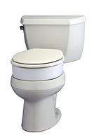 NOVA Hinged Toilet Seat Riser, Lift Up and Down Raised Toilet Seat (For Under Seat), For Standard Seat