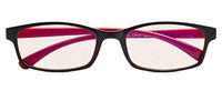 Blue Light Filter Glasses,Reduce Eyestrain Readers Reading Eyeglasses Women Men(Black/Red,+3.00)