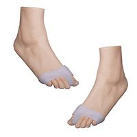 HEALLILY Gel Toe Splint Toe Spacers Toe Cushion Pads 1 Pair White