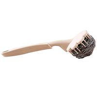 Hot!Ninasill Stainless Steel Steel Ball Wash Pot Brush with Handle Cleaning Ball Brush Kitchen Hood Cleaning Brush