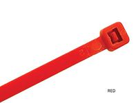 14" Kable Kontrol Color Zip Ties, 50 lb. Test, (100 Pack - All One Color) (14" Long, Red)